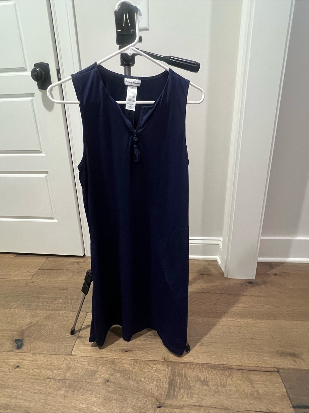 Women’s Tommy Bahama Navy Sleeveless Swim Coverup Dress with Tassel-Size Sm